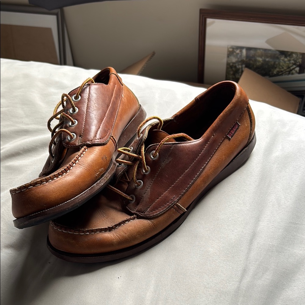 Sebago Brown campside Leather Boat Shoes Classic Craftsmanship